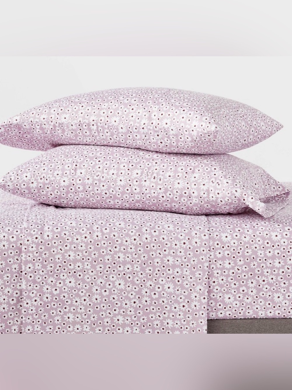 Full Bed Sheets Floral Microfiber Light Purple Daisy - Room Essentials